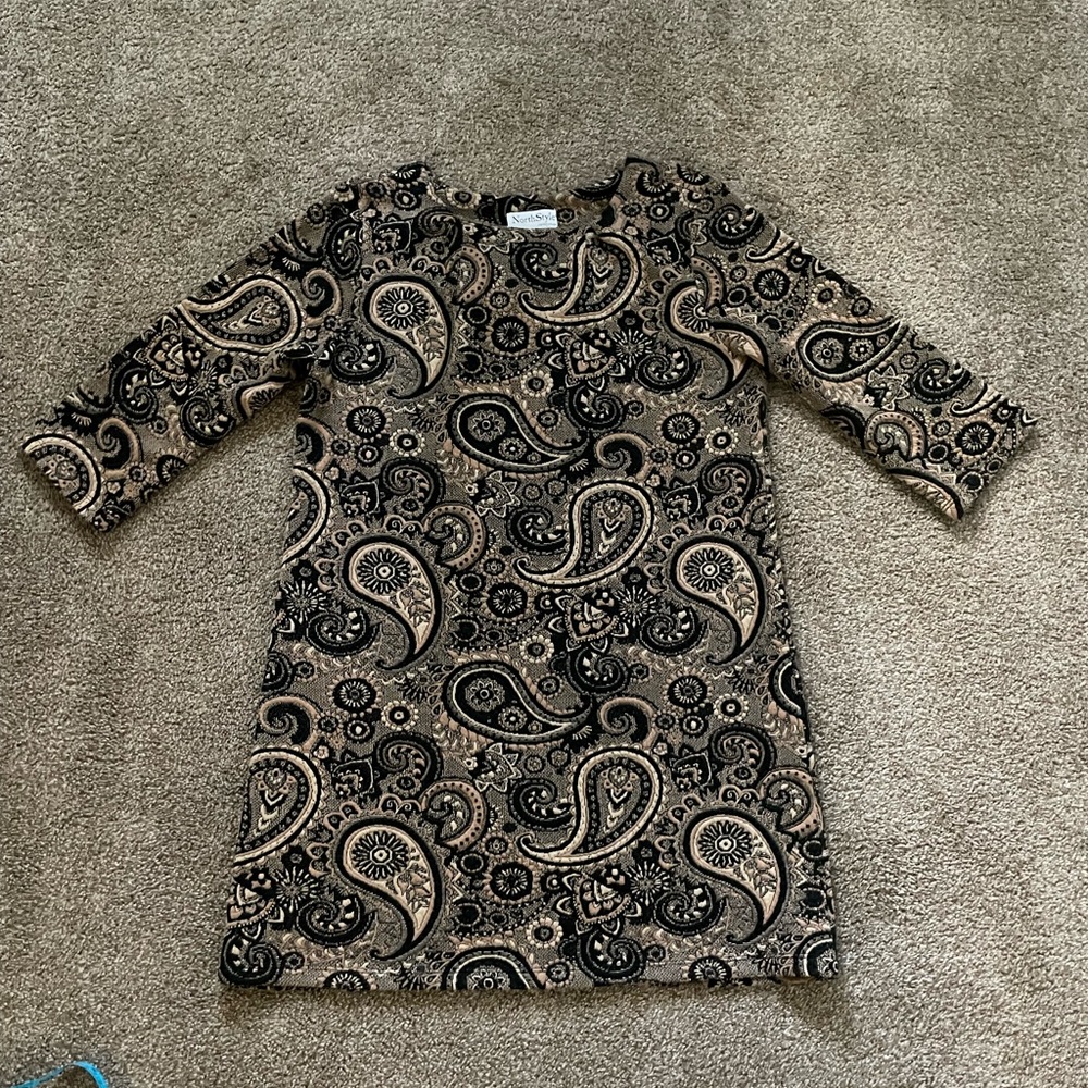 North Style - Vintage Paisley print Midi Dress